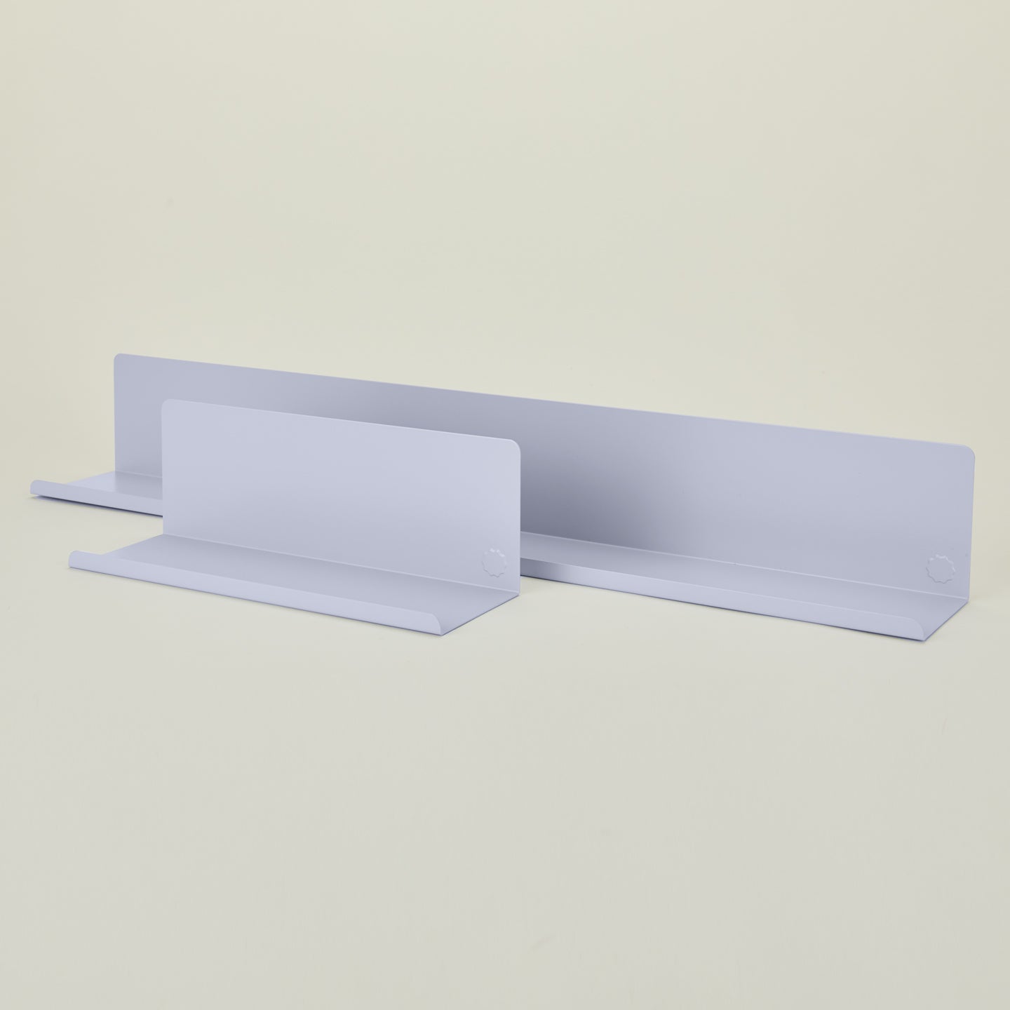 Ledge shelves in lilac