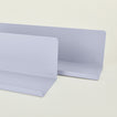 Close up view of Ledge shelves in lilac