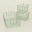 Set of 3 grid baskets in sage