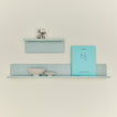Ledge shelves in sage