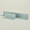 Ledge shelves in sage