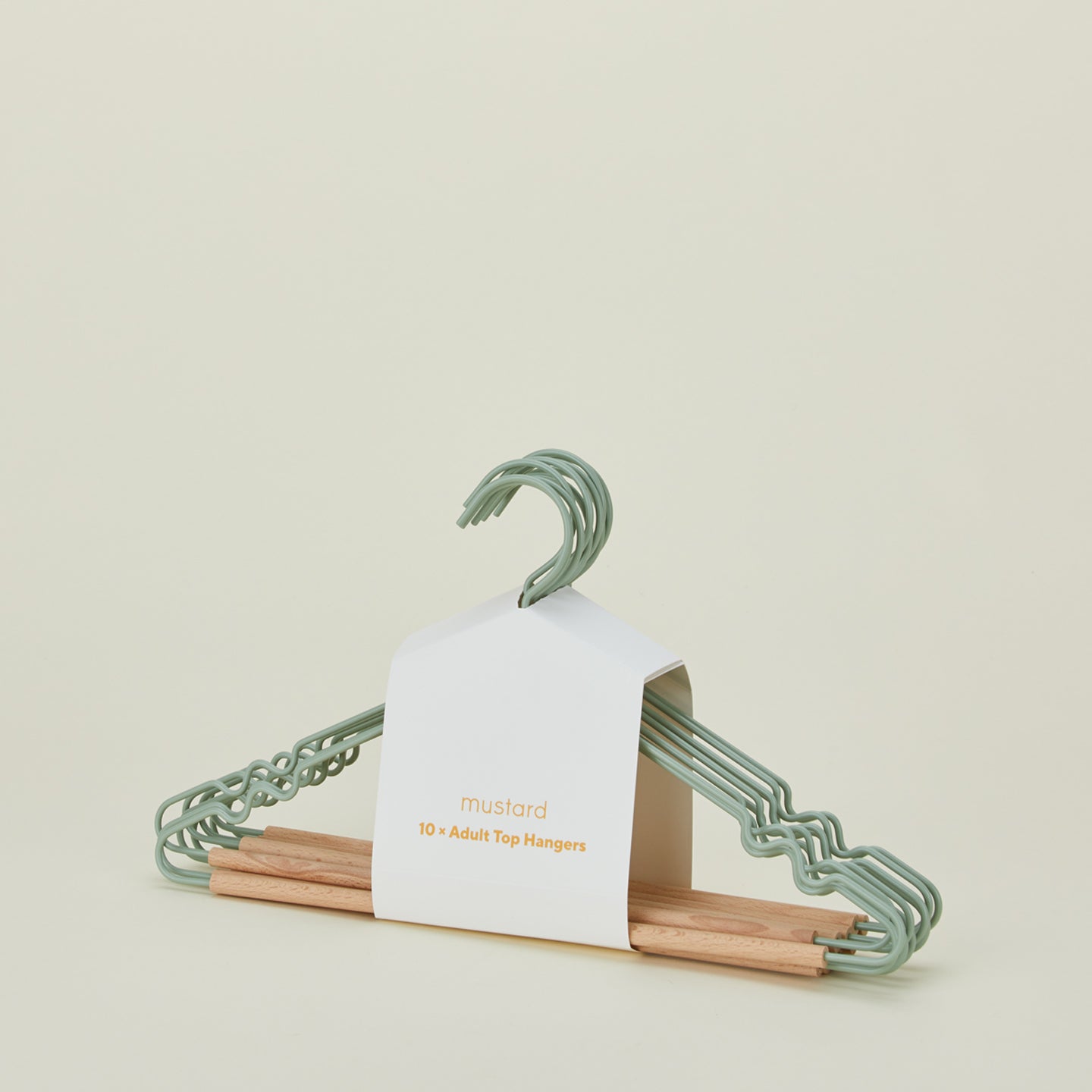 Top hangers in sage