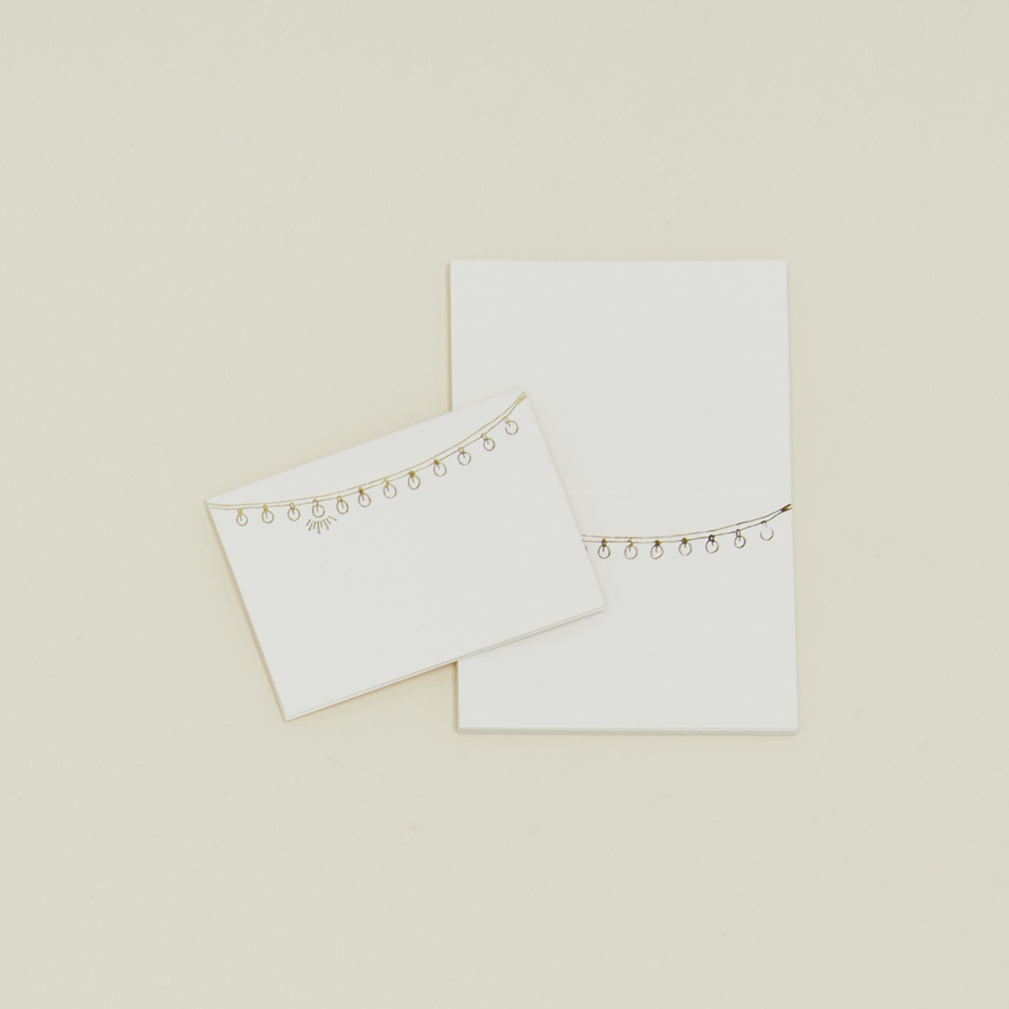 Foil pressed placecards lights