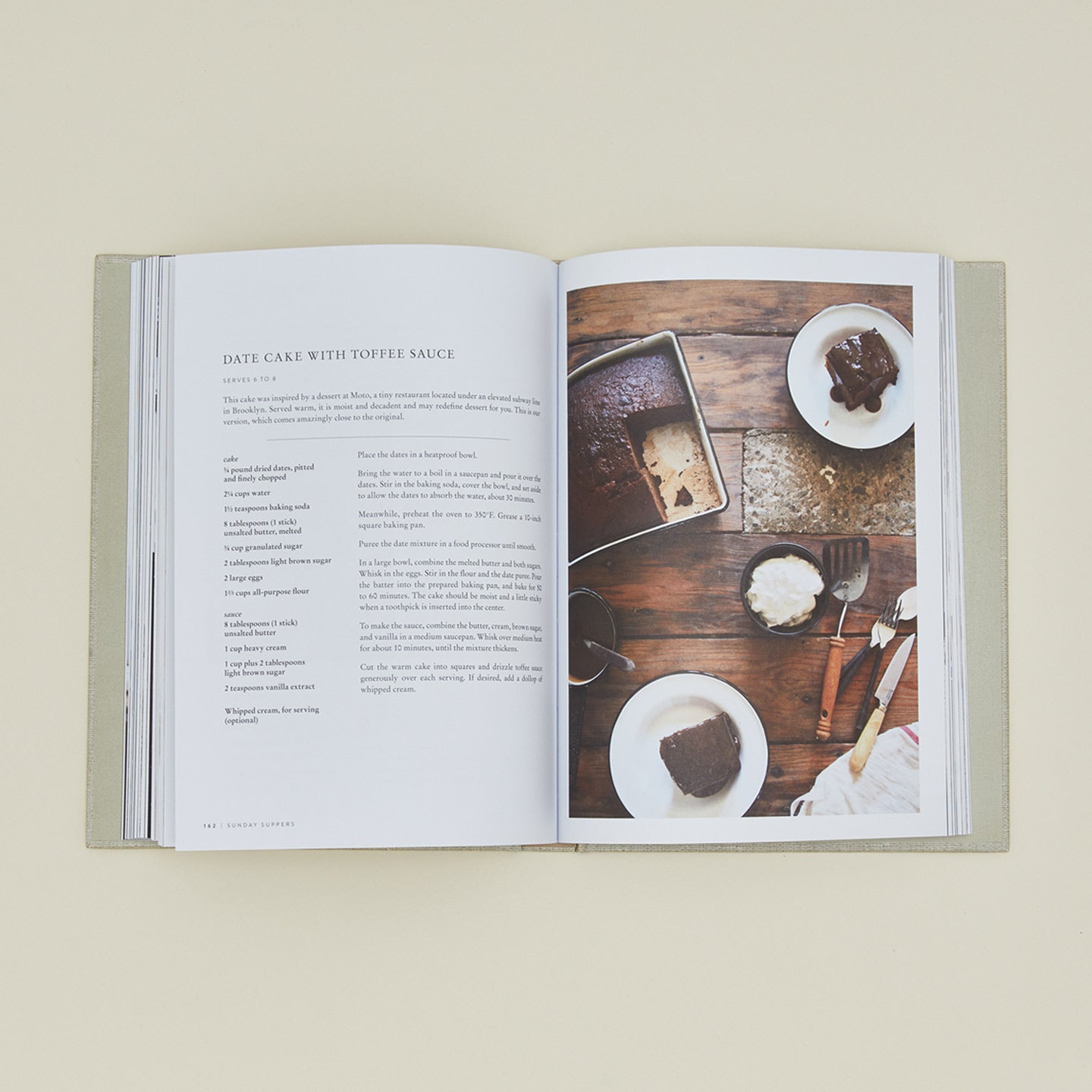 Sunday Suppers cookbook open