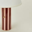 Close up view of Pigeontoe colorstory lamp in blush and terracotta