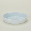 Medium porcelain deep oval baker in white
