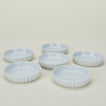 Set of 6 porcelain individual tart dishes in white