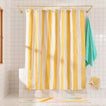 Catalina shower curtain in canyon in bathroom