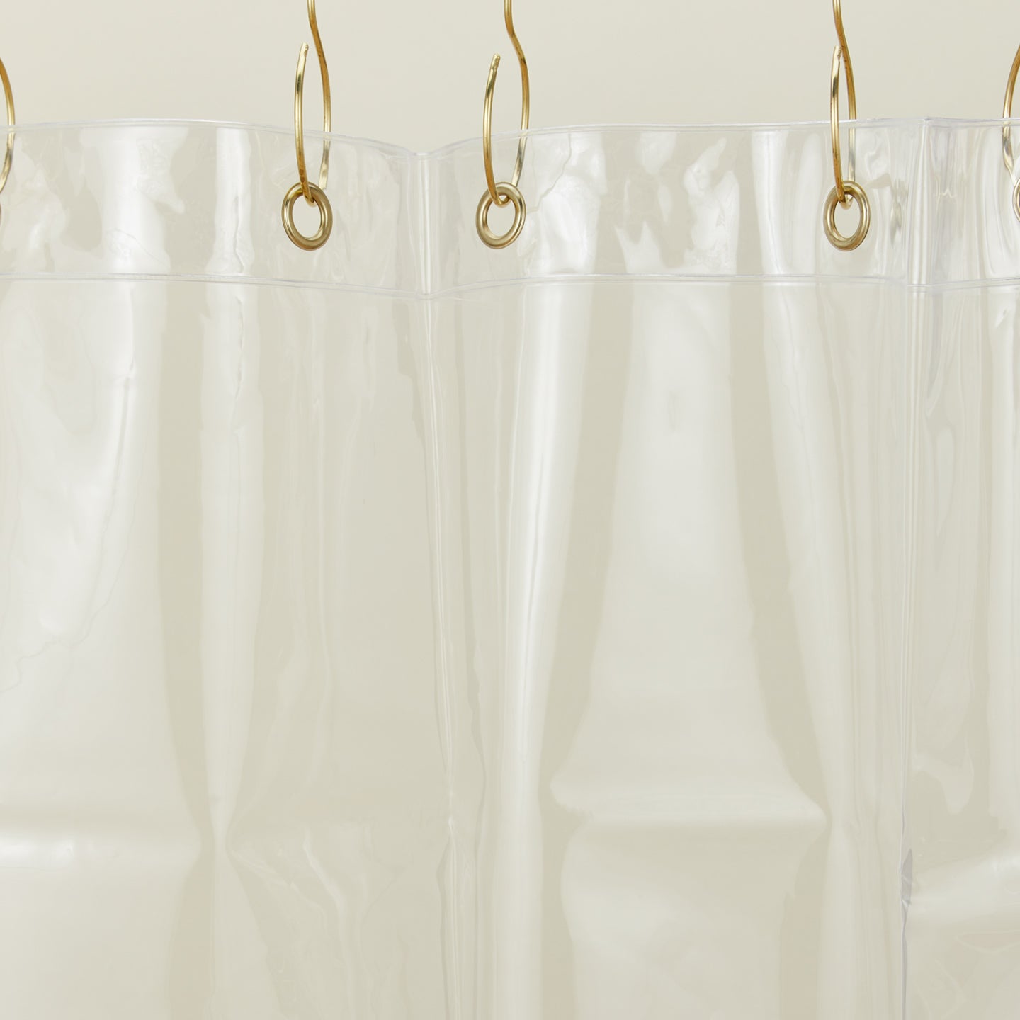Sunny shower curtain in clear