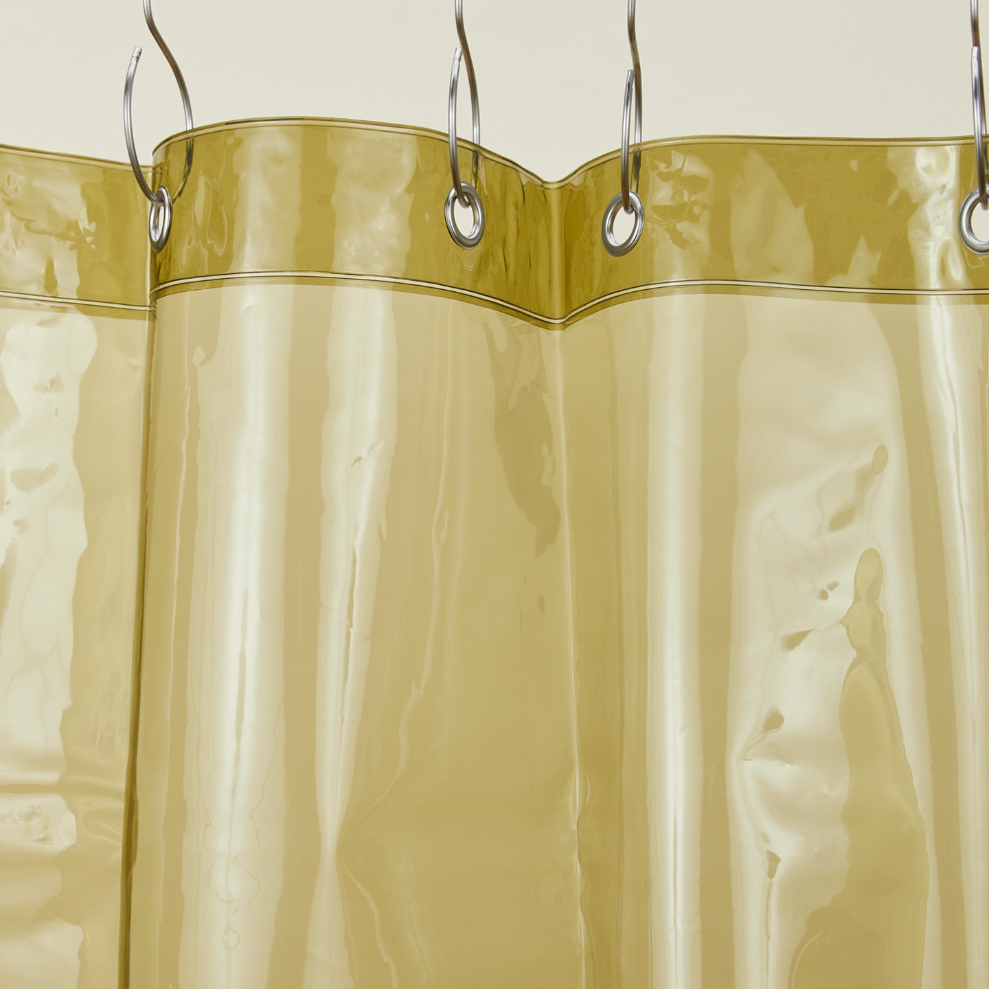 Sunny shower curtain in olive