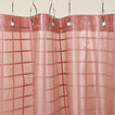 Sun grid shower curtain in rose