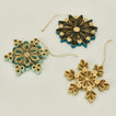 Quilled snowflake ornaments in cool