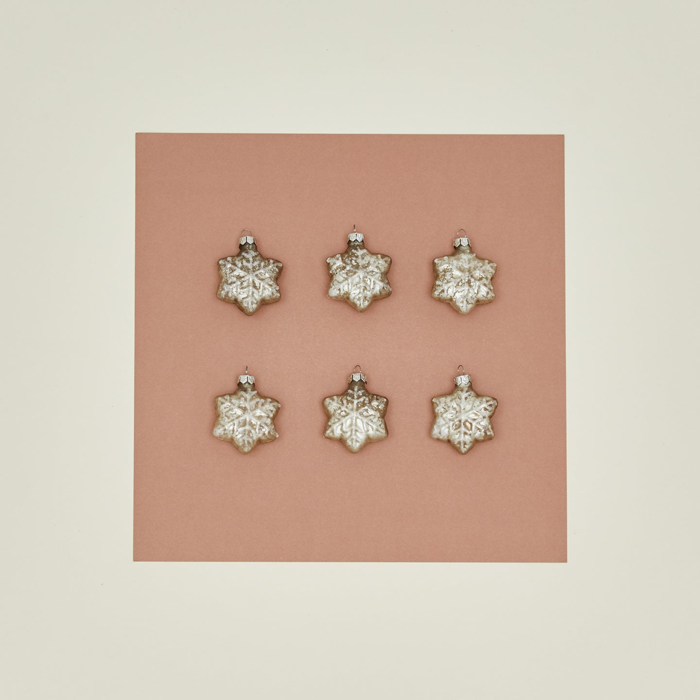 Glass snowflake ornaments