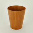 Wooden waste basket in natural