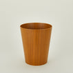 Wooden waste basket in natural