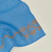 Close up view of napa napkin in blue