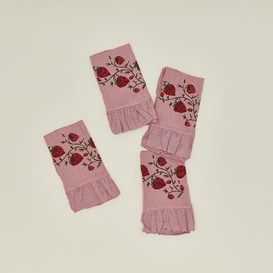 Fraises De Bois Napkins, Set of 4