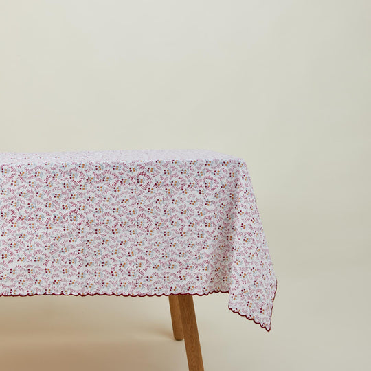 Little Flowers Rectangular Tablecloth - Maroon