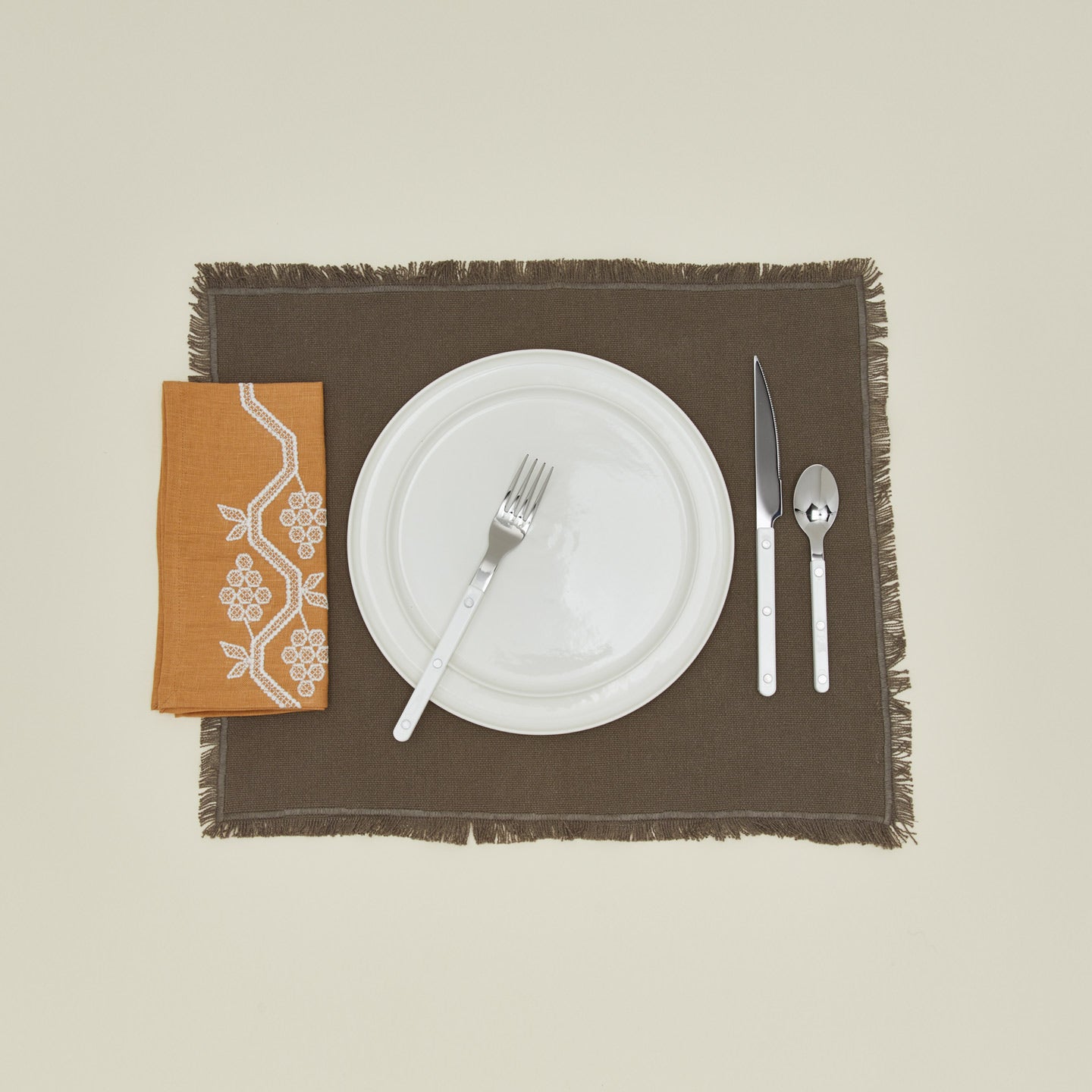 Napa napkin in mustard with place setting