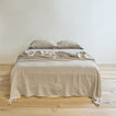 Simple linen bedding in flax