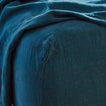 Simple linen bedding in peacock