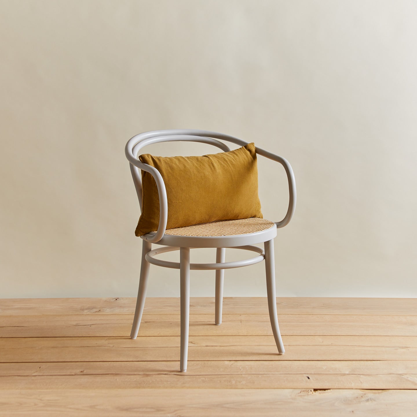 Simple linen pillow in bronze