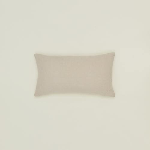 Simple linen pillow in flax