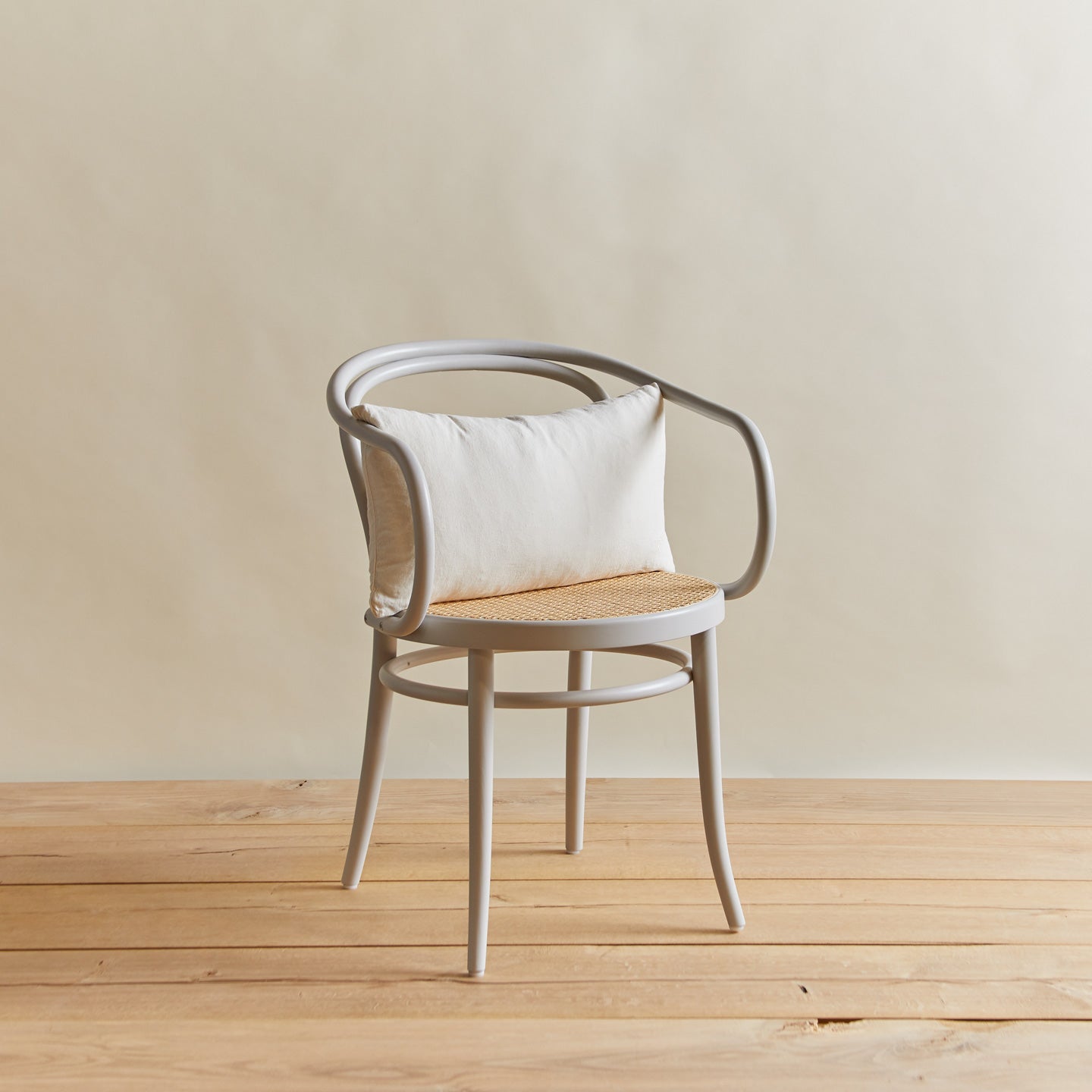 Simple linen pillow in ivory