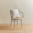 Simple linen pillow in ivory