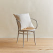 Simple linen pillow in ivory