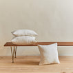 Simple linen pillow in ivory