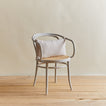 Simple linen pillow in light grey