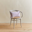 Simple linen pillow in lilac