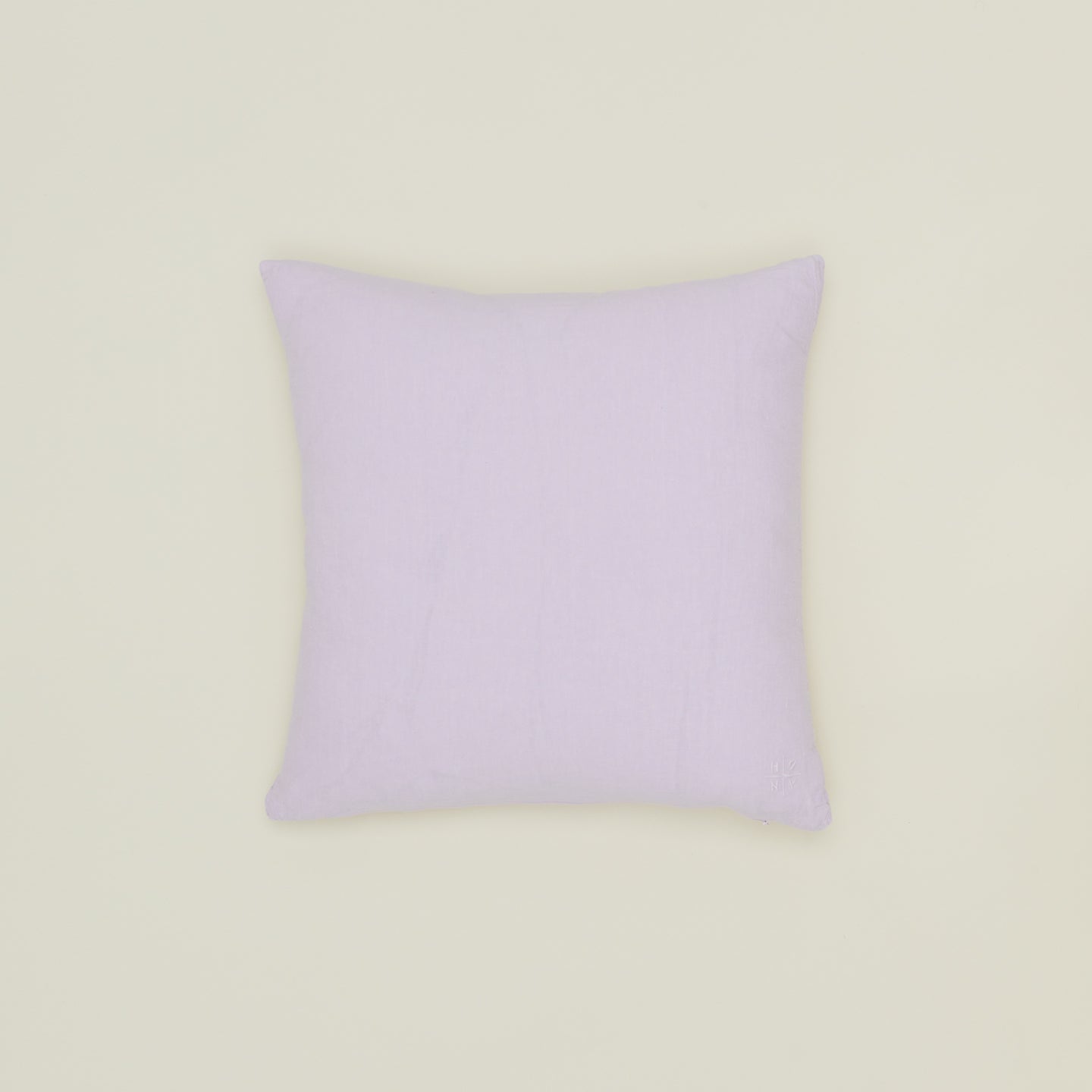 Simple linen pillow in lilac
