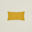 Simple linen pillow in mustard