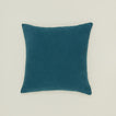 Simple linen pillow in peacock