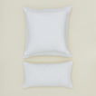 Simple linen pillow in white