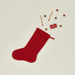 Simple linen stocking in red