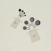 Simple measuring cups and measuring spoons in black