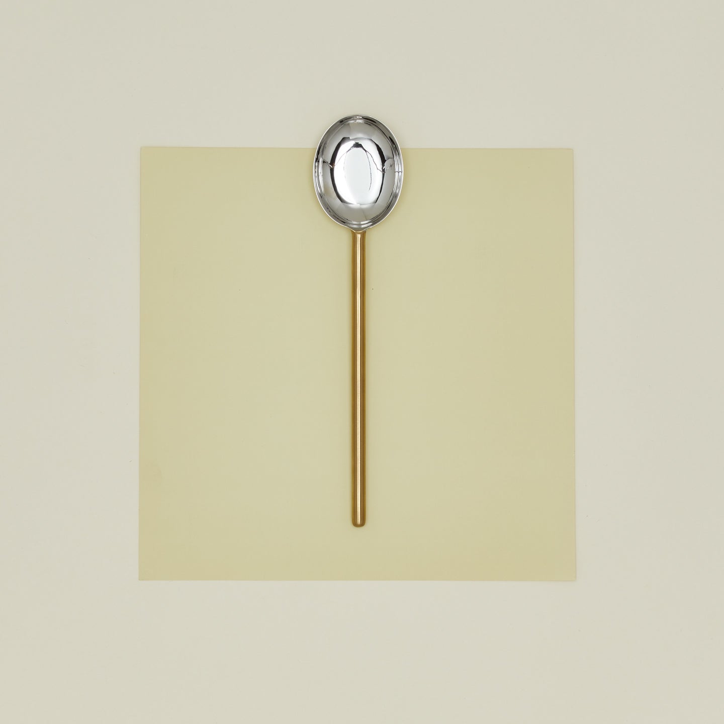Simple metal spoon in brass