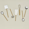 Simple Metal Kitchen Utensil, Set of 7 - Brass