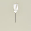 Simple metal fish spatula in silver
