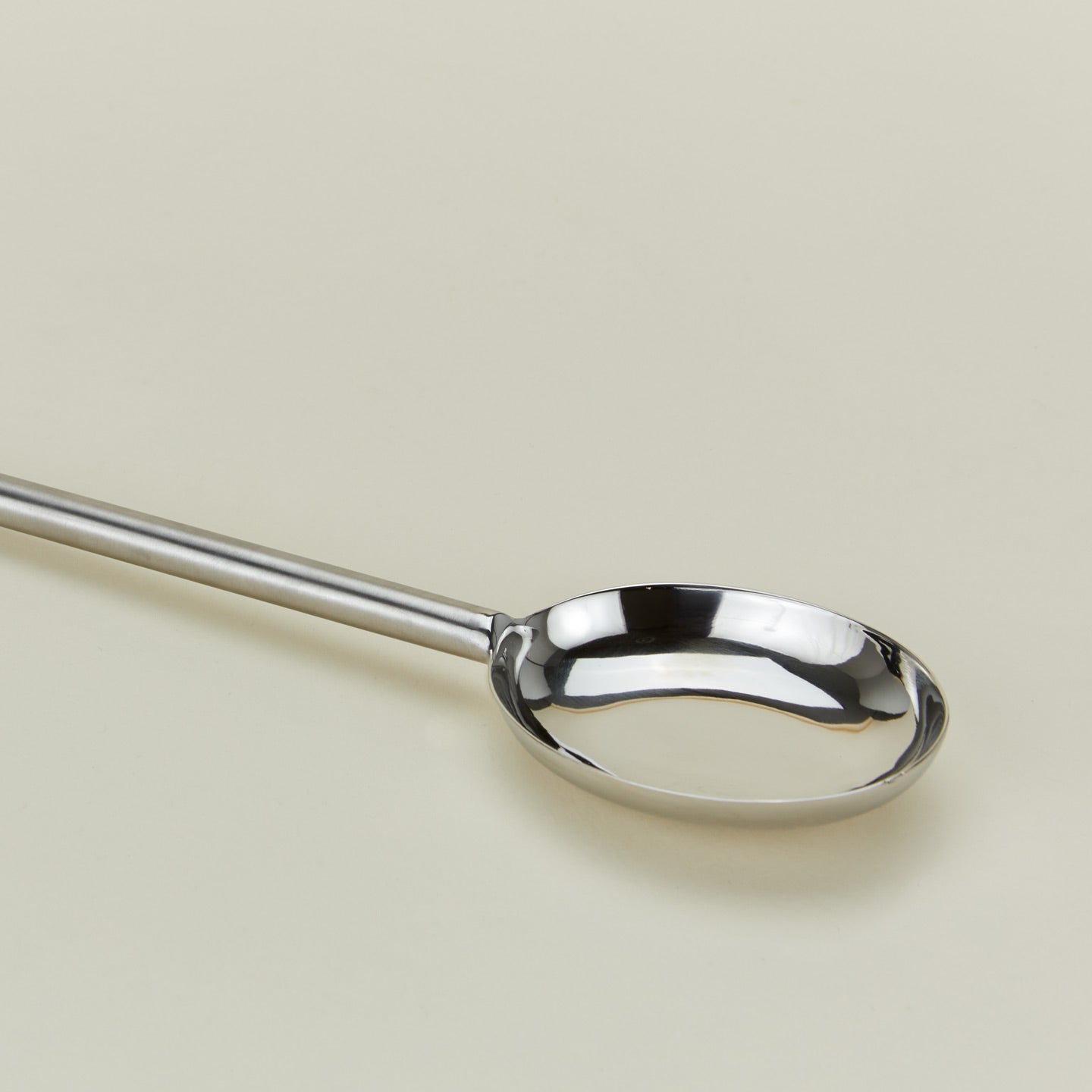 Close up view of Simple metal spoon