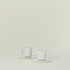 Simple Porcelain Espresso Mugs, Set of 2