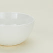 Close up view of Simple porcelain large bowl in white