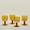 Simple seeded glassware in amber 