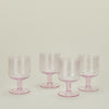 Simple Seeded Glassware, Set of 4 - Blush