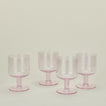 Simple seeded glassware in blush