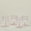 Simple seeded glassware in blush