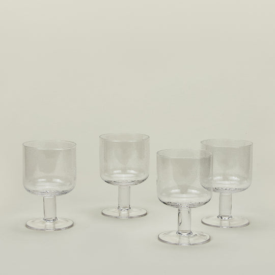 Simple Seeded Glassware, Set of 4 - Clear